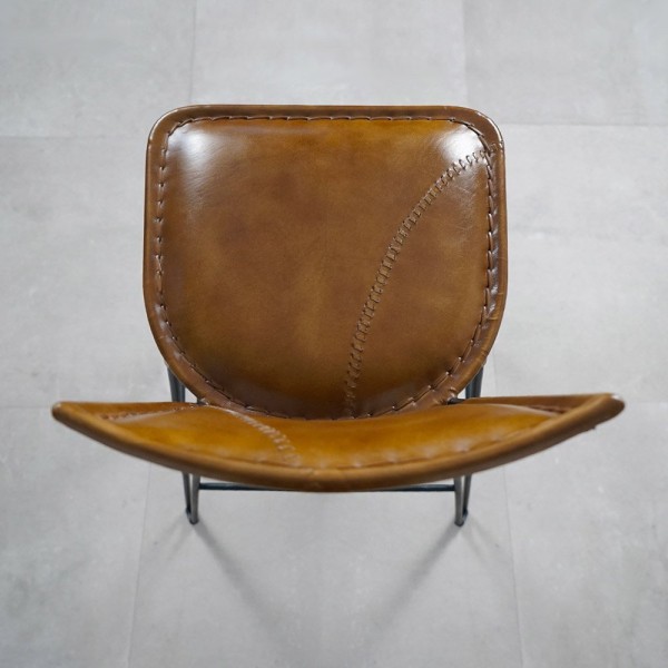 Chaise de bar vintage métal et cuir SMART