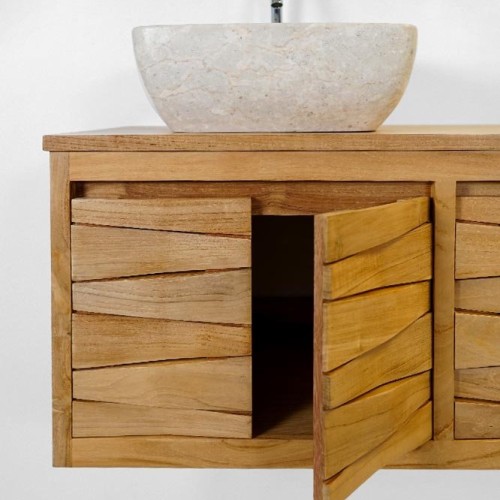 Meuble de salle de bain en teck 120 cm - Mountain