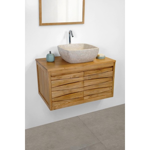 Meuble de salle de bain en teck 80 cm - Mountain
