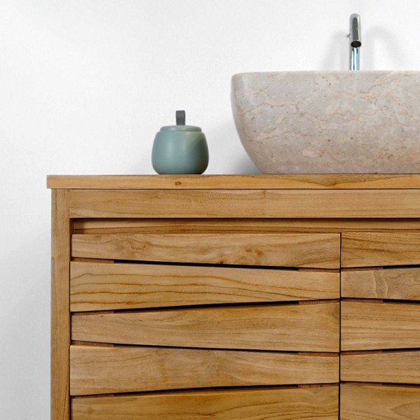 Meuble de salle de bain en teck 80 cm - Mountain