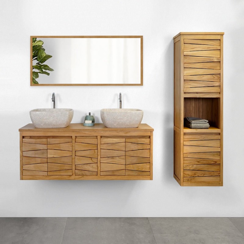 Colonne de salle de bain en teck - Mountain