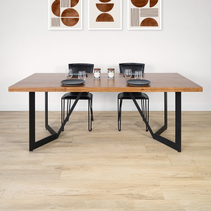 Table de repas en bois naturel - New Jersey