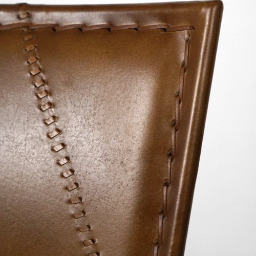 Chaise de cuisine vintage métal et cuir SMART