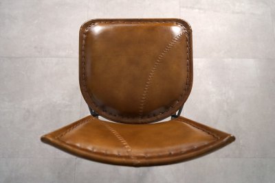Chaise de cuisine vintage métal et cuir SMART