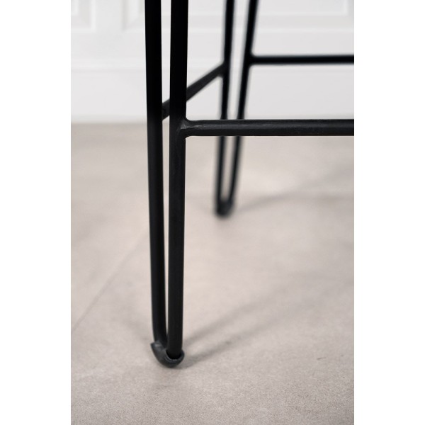 Chaise de cuisine vintage métal et cuir SMART