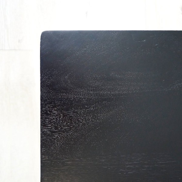 Banc en bois massif noir - Selena