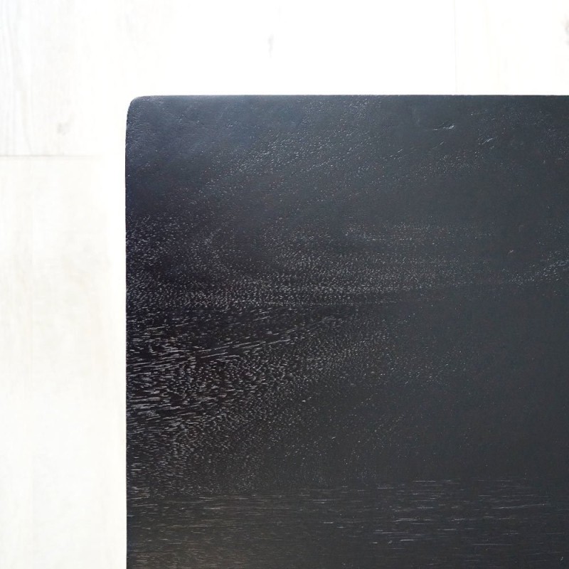 Banc en bois massif noir - Selena