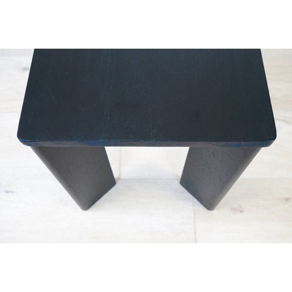 Banc en bois massif noir - Selena