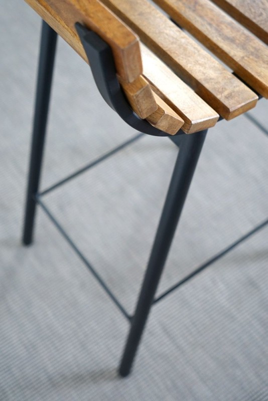 Chaise de cuisine  bois et métal - Curve