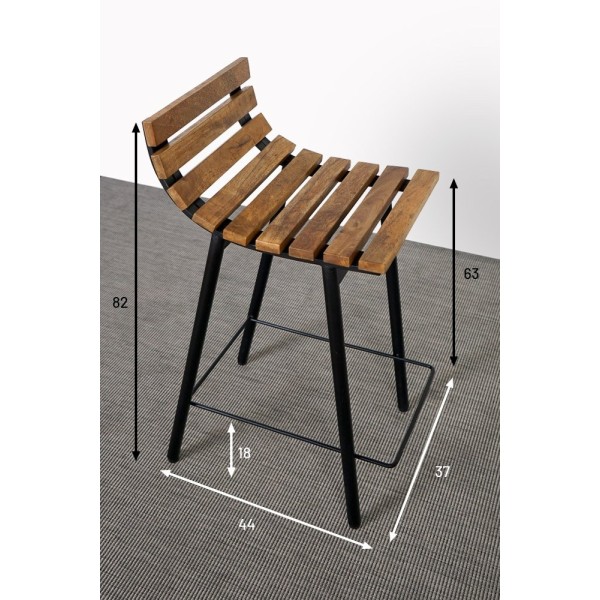 Chaise de cuisine  bois et métal - Curve