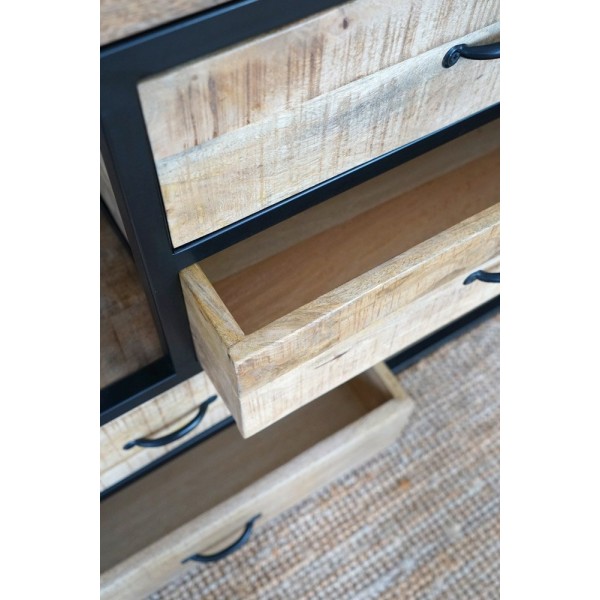 Etagère industrielle bois massif 185 cm x 100 cm - Walter