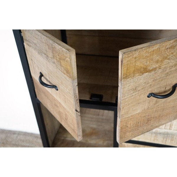 Etagère industrielle bois massif 185 cm x 100 cm - Walter