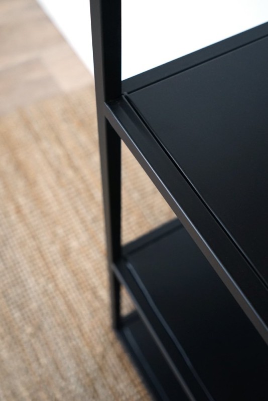 Bibliothèque étagère en métal et bois naturel 80cm - Diane