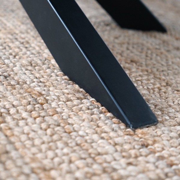 Table basse avec plateau en bois massif à bord naturel - Mikado