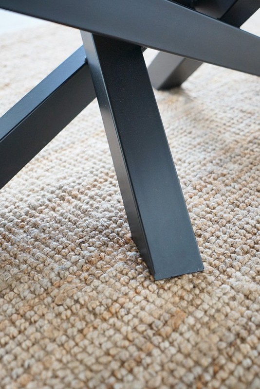 Table basse avec plateau rectangulaire en bois massif de manguier - Mikado