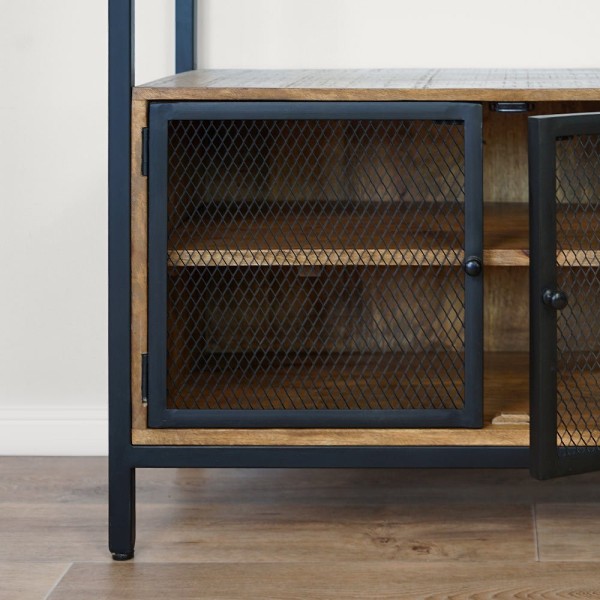 Etagère avec armoire à porte ajourée