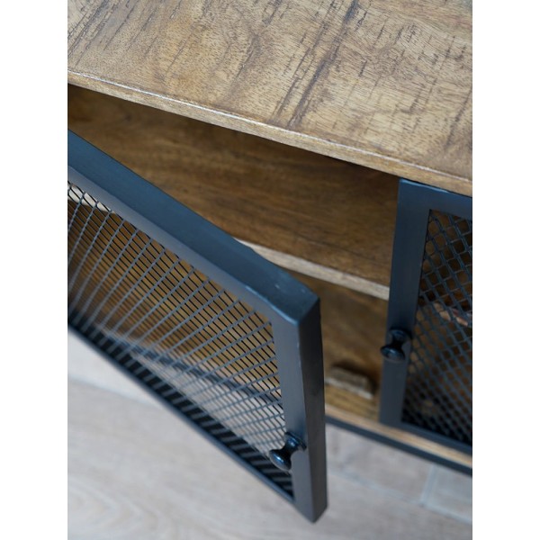 Etagère avec armoire à porte ajourée