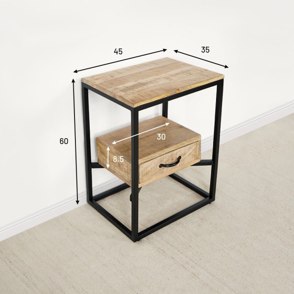 Table de nuit avec un tiroir