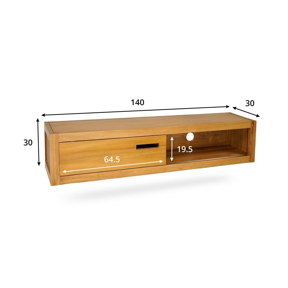 Meuble TV en teck massif 130 cm Anton | Maisons du Monde
