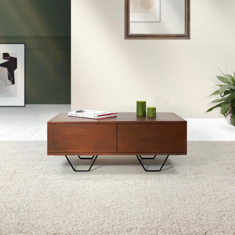 Table basse en teck massif 100 cm - Enya