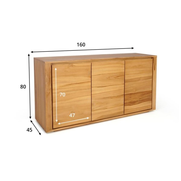 Buffet en teck massif 160 cm - Yseult
