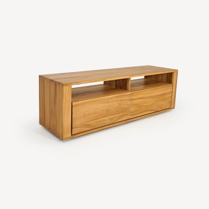 Meuble TV en teck massif 140 cm - Yseult