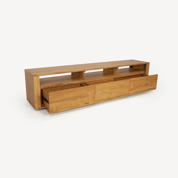 Meuble TV en teck massif 200 cm - Yseult