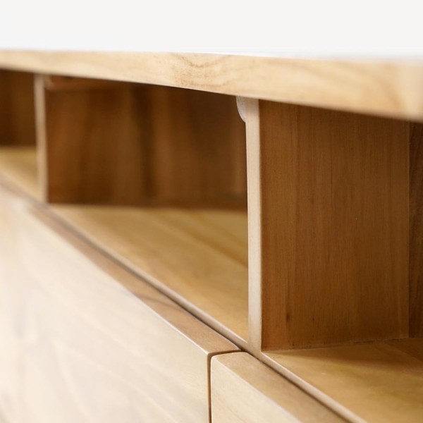 Meuble TV en teck massif 200 cm - Yseult