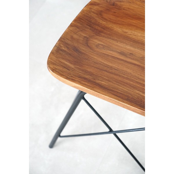 Tabouret en acier et bois