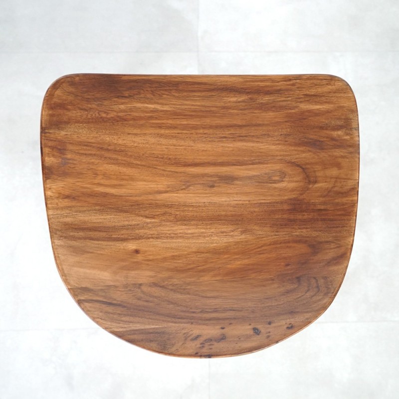 Tabouret en acier et bois - Oasis