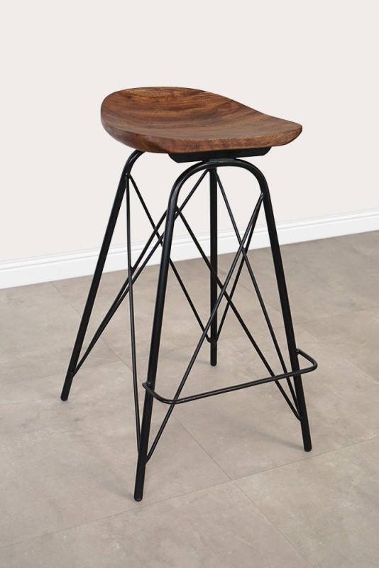 Tabouret de bar en acier et bois - Oasis