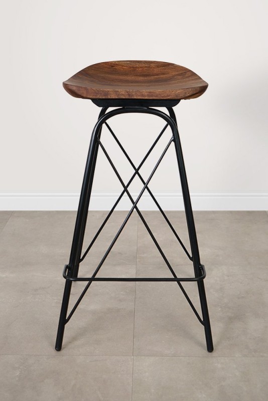 Tabouret de bar en acier et bois - Oasis