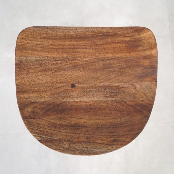 Tabouret de bar en acier et bois