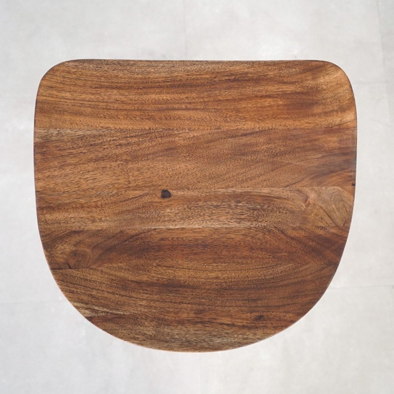 Tabouret de bar en acier et bois - Oasis