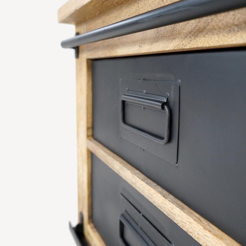 Meuble TV industriel bois et métal 140 cm - Paris