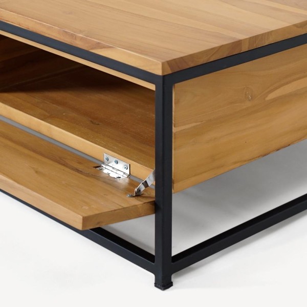 Table basse en teck massif 110 cm - Laila