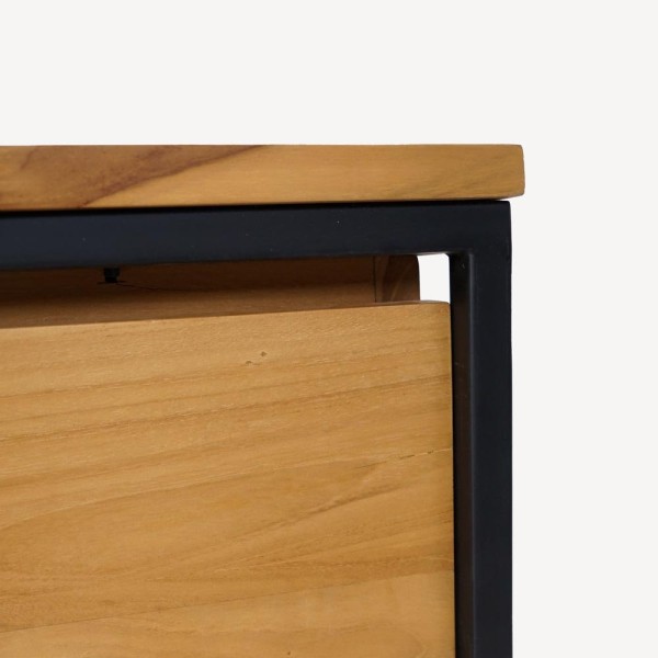 Table basse en teck massif 110 cm - Laila