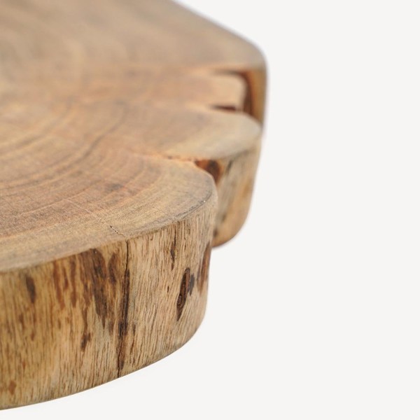 Table basse en tronc d'accacia et pieds en métal
