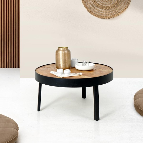 Table basse vintage ronde - Seconde vie