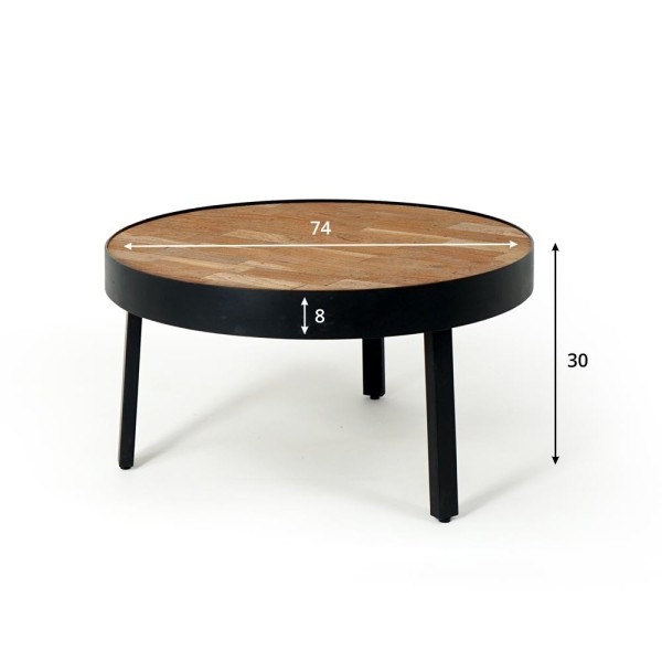 Table basse vintage ronde - Seconde vie