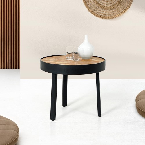 Table basse industrielle ronde - Simply