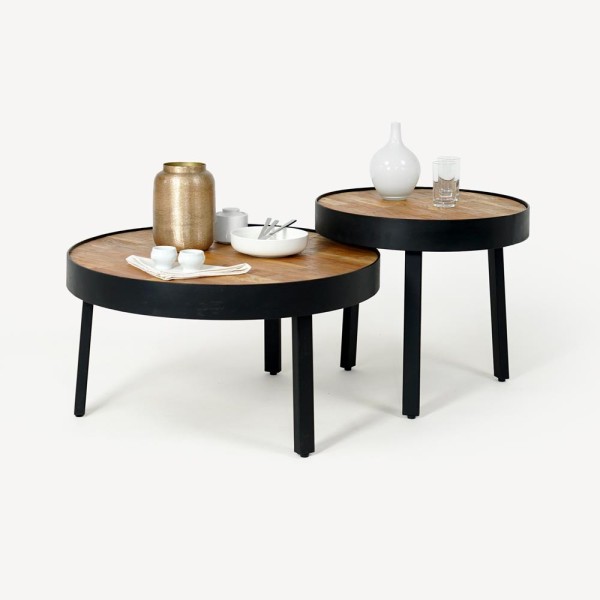 Table basse industrielle ronde - Simply