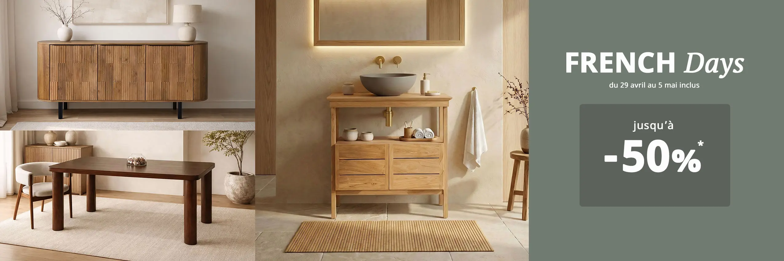 FRENCH Days - Jusqu'à -50%* sur une sélection d'articles