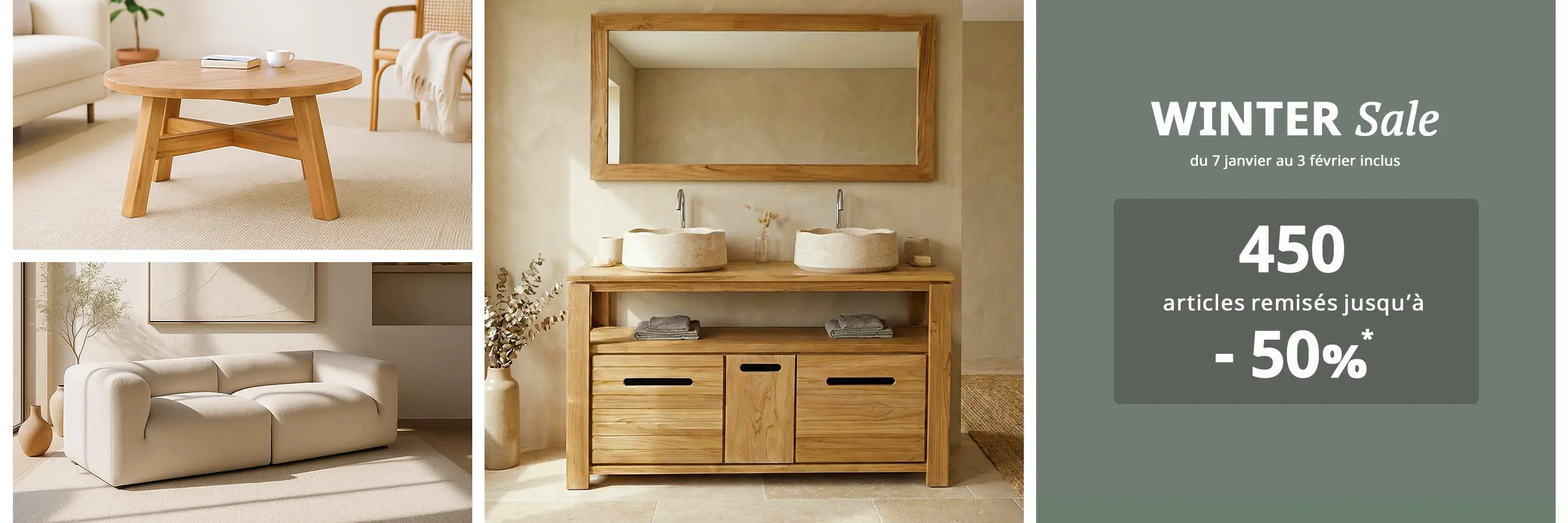 WINTER Sale - Bénéficiez de remises jusqu'à -50%* sur plus de 450 articles