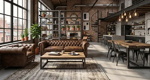 Pièce style industriel